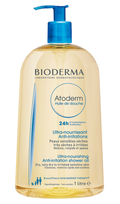 Image Bioderma ATODERM Huile de douche visage et corps, soin lavant apaisant peaux sensibles