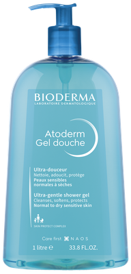 Image Bioderma Atoderm Gel douche, gel douche sans savon douceur